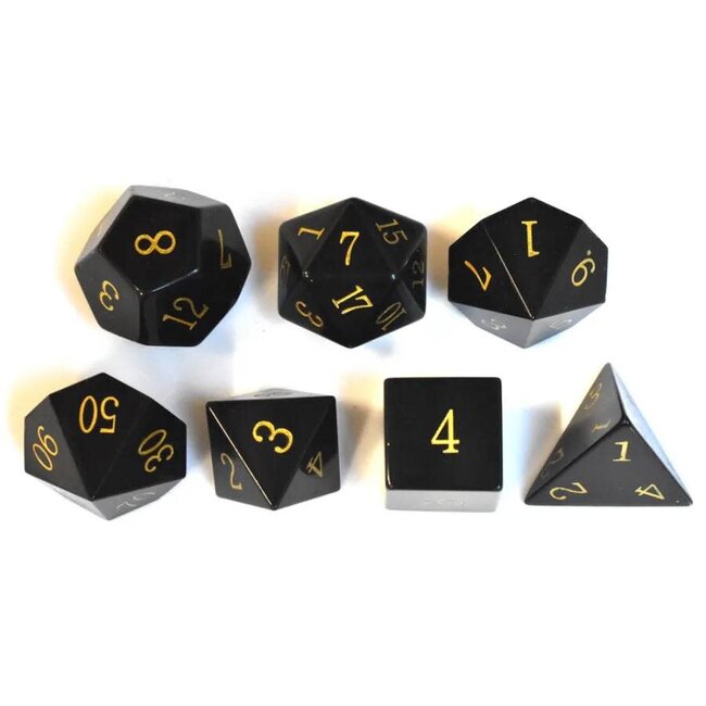Würfelz Obsidian - 7 Die Stone Set