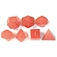 Würfelz Watermelon Tourmaline - 7 Die Stone Set