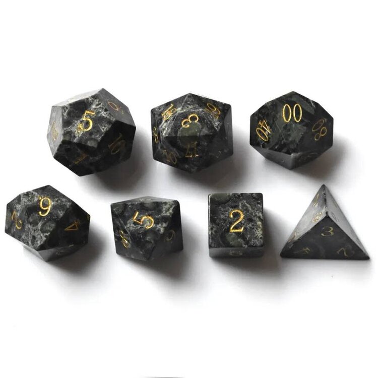 Würfelz Green Eye Stone - 7 Die Stone Set