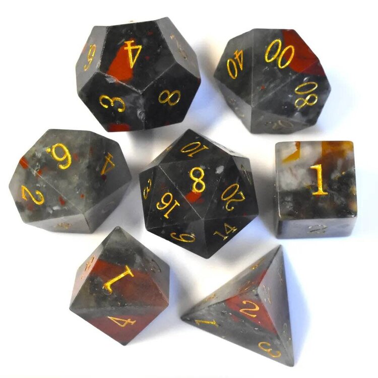 Würfelz Blood Stone - 7 Die Stone Set