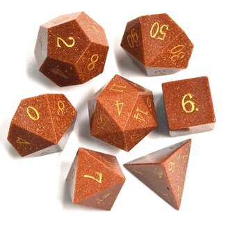 Würfelz Goldstone - 7 Die Stone Set
