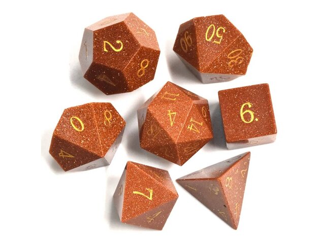 Würfelz Goldstone - 7 Die Stone Set
