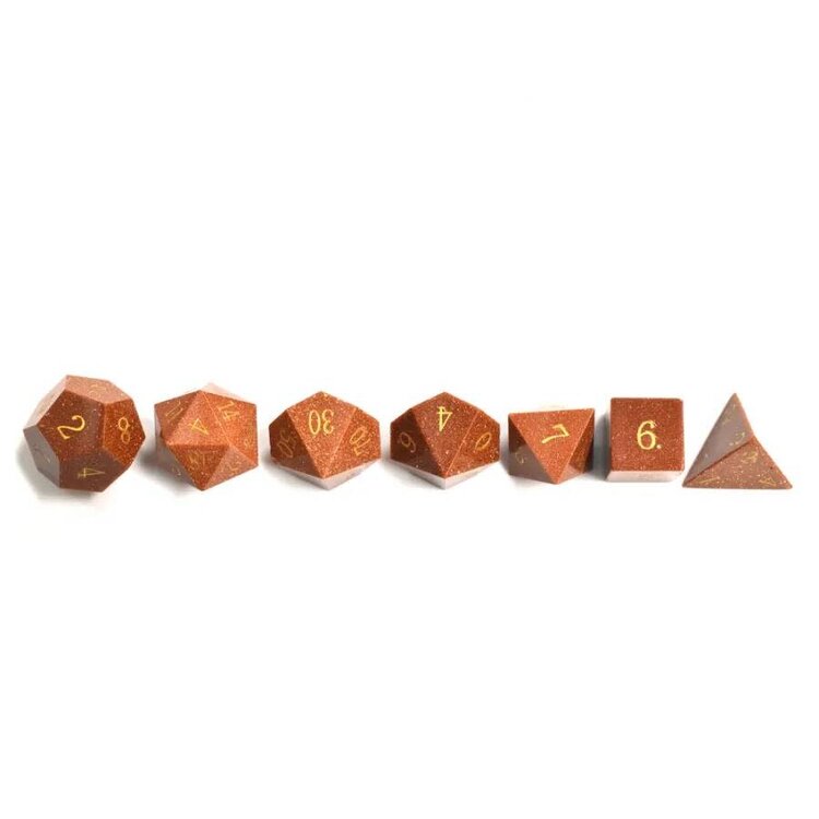 Würfelz Goldstone - 7 Die Stone Set