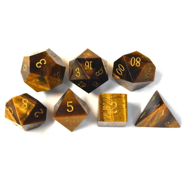 Würfelz Tiger Eye - 7 Die Stone Set