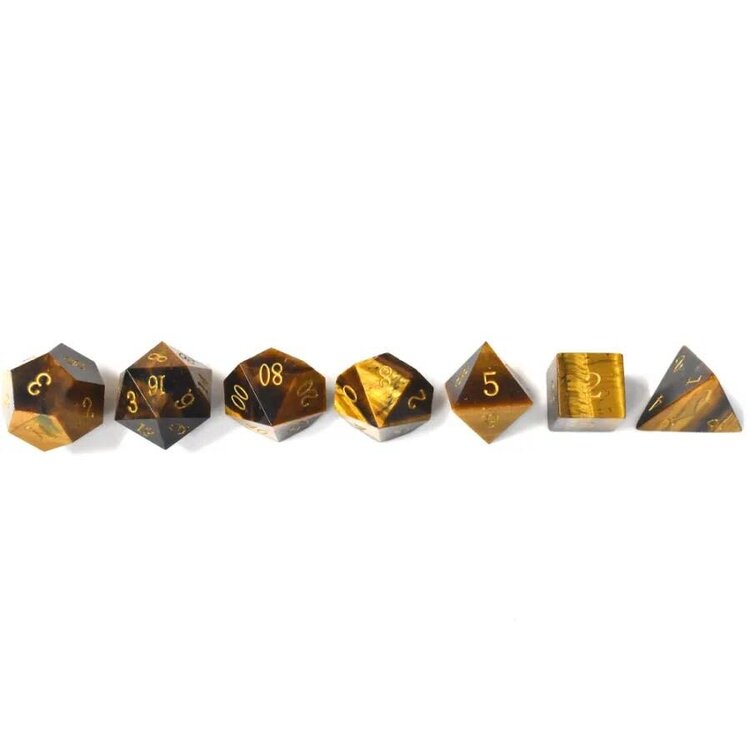 Würfelz Tiger Eye - 7 Die Stone Set