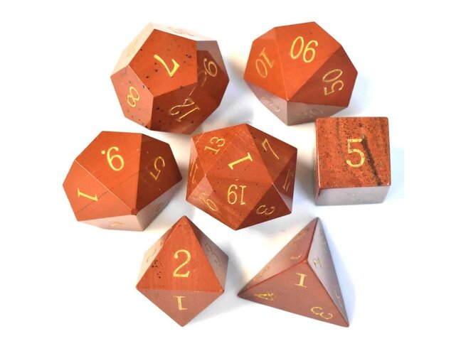 Würfelz Red Stone - 7 Die Stone Set