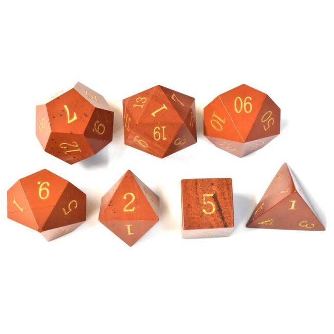 Würfelz Red Stone - 7 Die Stone Set