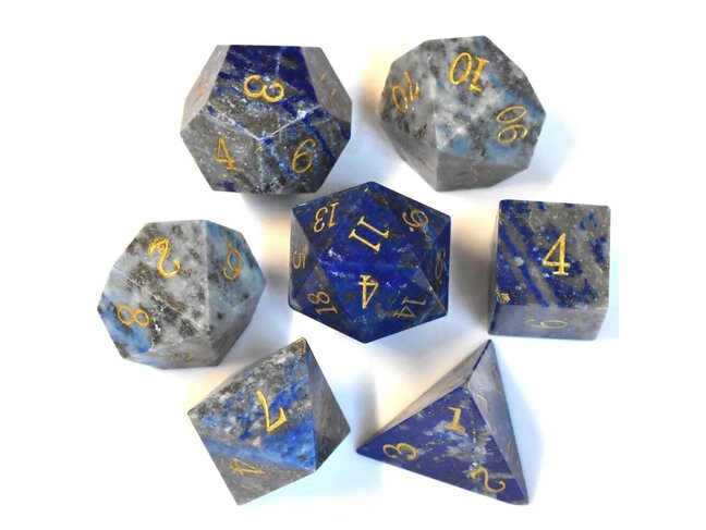 Würfelz Lapis Lazuli - 7 Die Stone Set