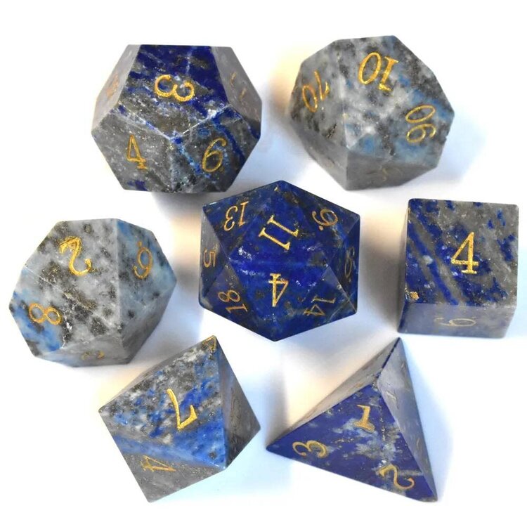 Würfelz Lapis Lazuli - 7 Die Stone Set
