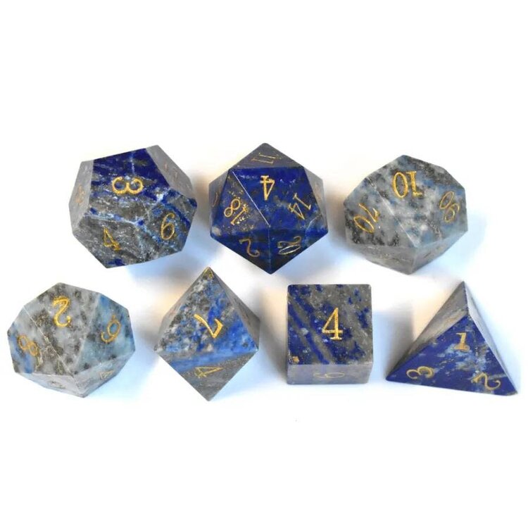 Würfelz Lapis Lazuli - 7 Die Stone Set