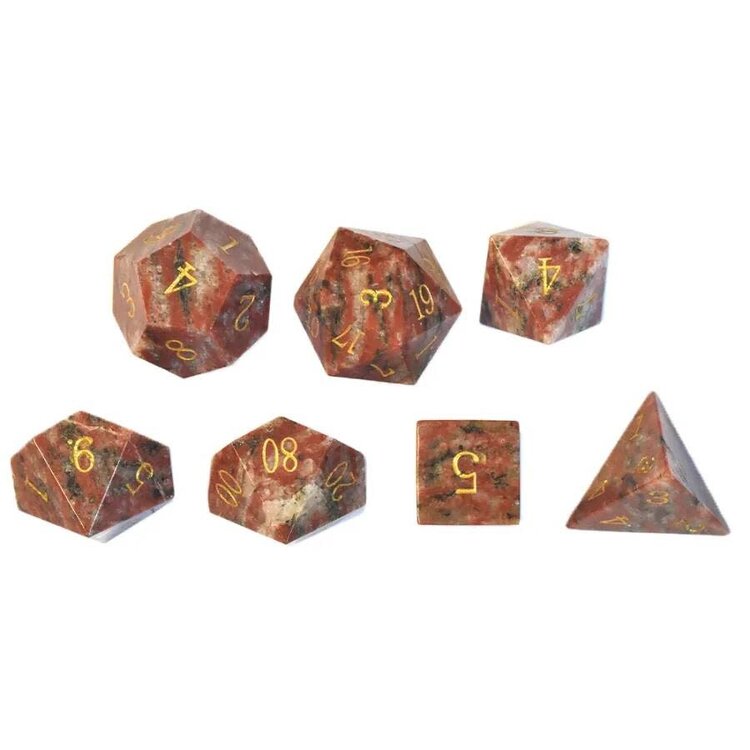 Würfelz Sesame Red Stone - 7 Die Stone Set