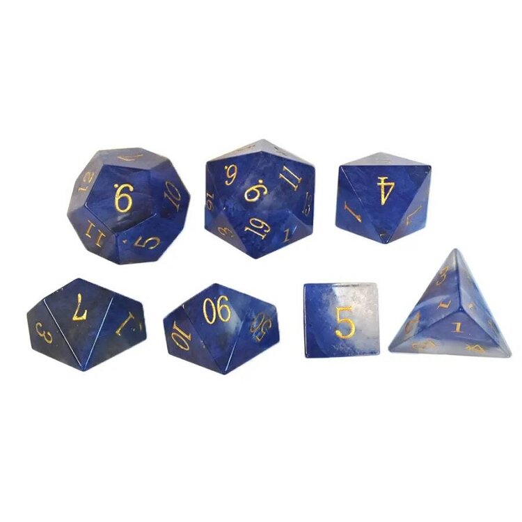 Würfelz Blue Watermelon Stone - 7 Die Stone Set