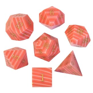 Würfelz Red Malachite - 7 Die Stone Set