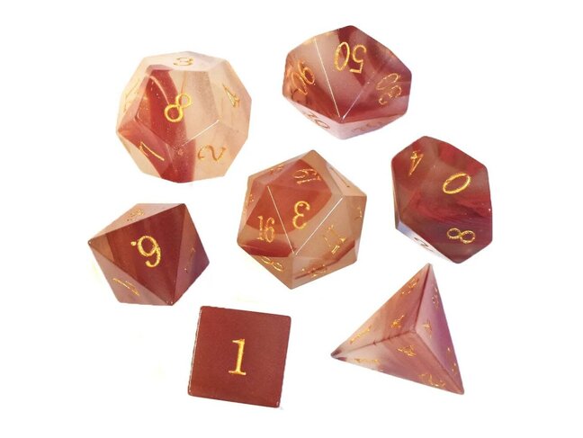 Würfelz Artificial Agate - 7 Die Stone Set