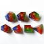 Würfelz Tricolor Cat's Eye - 7 Die Stone Set