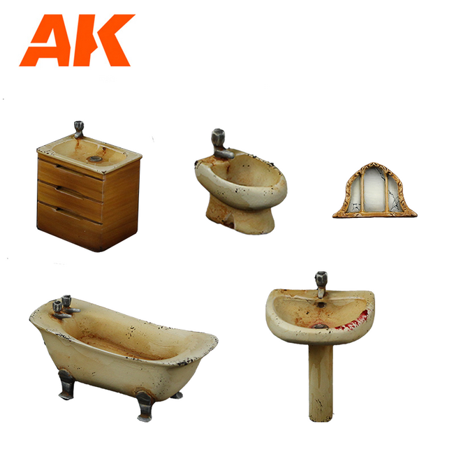 AK Interactive AK Interactive - Wargame - Scenography: Bathroom Furniture