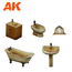 AK Interactive AK Interactive - Wargame - Scenography: Bathroom Furniture