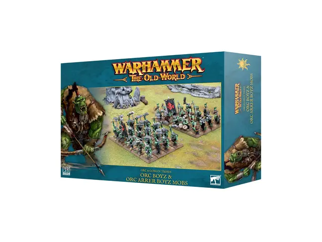 Games Workshop Warhammer Orc & Goblin Tribes: Orc Boyz & Orc Arrer Boyz Mobs