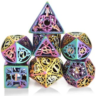 Würfelz Fleur de Lys Rainbow Colors - 7 Die Metal Set