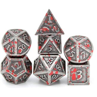 Würfelz Stained Blood - 7 Die Metal Set