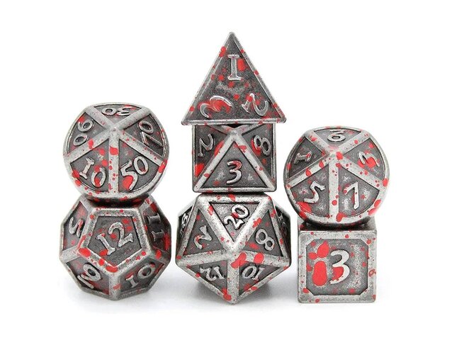 Würfelz Stained Blood - 7 Die Metal Set