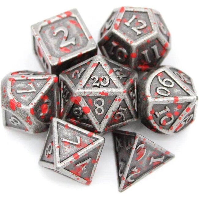 Würfelz Stained Blood - 7 Die Metal Set