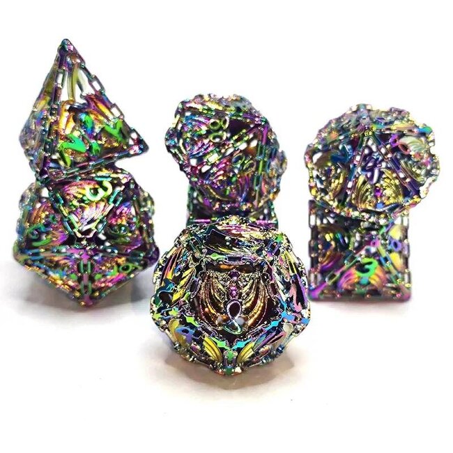 Würfelz The Bat Rainbow Colors - 7 Die Metal Set