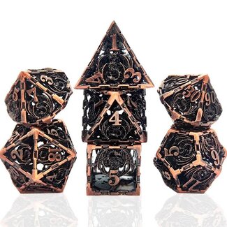 Würfelz Dragon Hollow Vintage Copper - 7 Die Metal Set