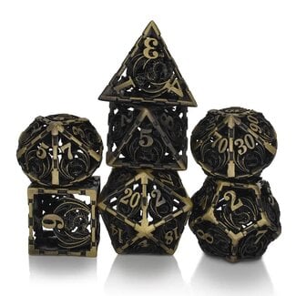 Würfelz Dragon Hollow Vintage Bronze - 7 Die Metal Set