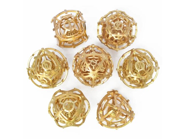 Würfelz Hells Bells Gold - 7 Die Metal Set