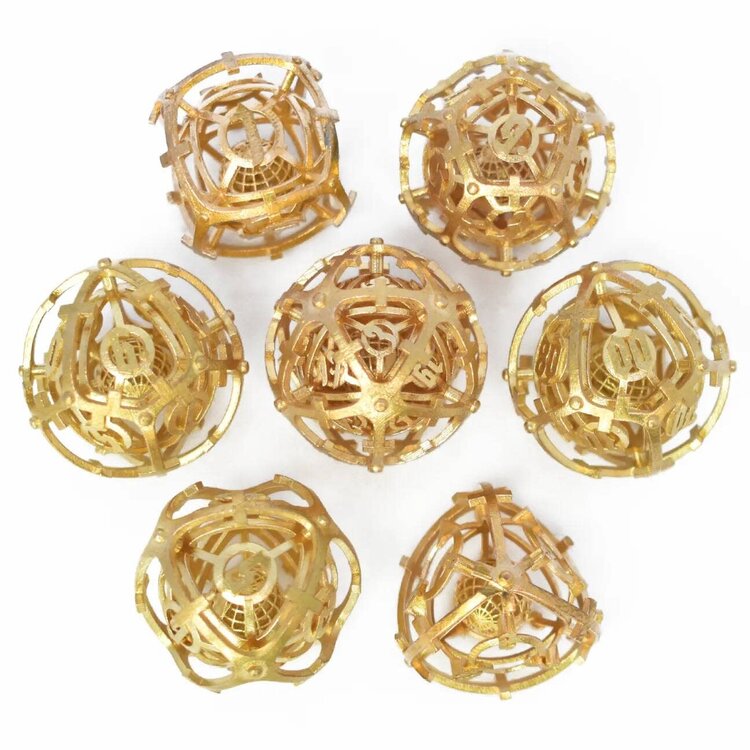 Würfelz Hells Bells Gold - 7 Die Metal Set