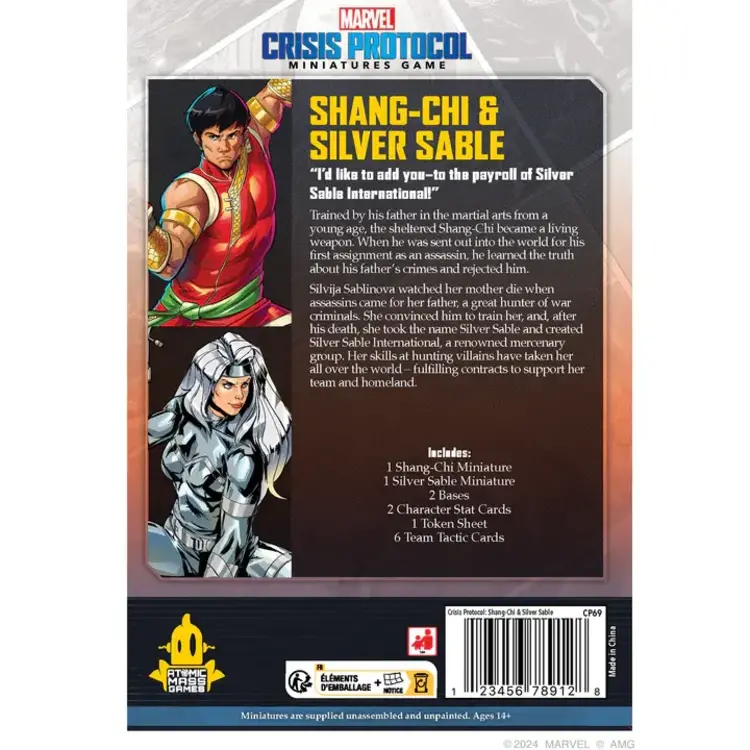 Atomic Mass Games Atomic Mass Games - Marvel Crisis Protocol: Shang-Chi & Silver Sable