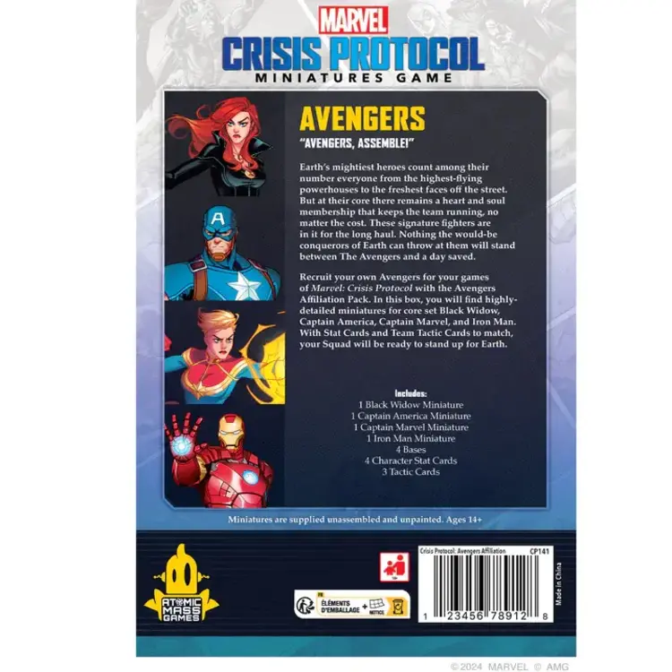 Atomic Mass Games Atomic Mass Games - Marvel Crisis Protocol - Affiliation Pack: Avengers