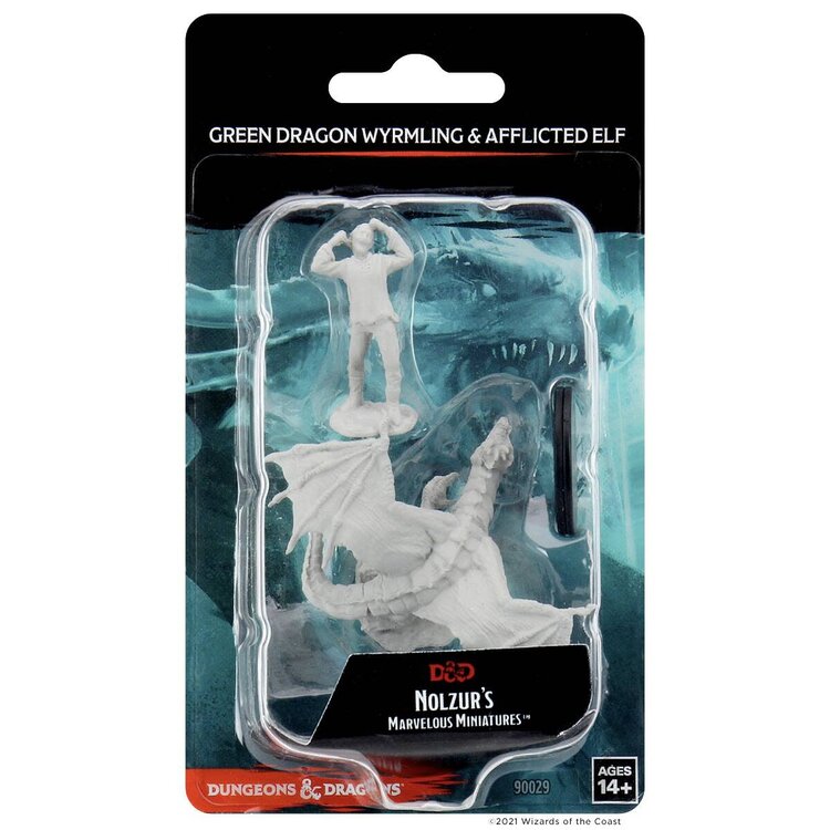 Wizkids Wizkids - Nolzur's Marvelous Miniatures: Green Dragon Wyrmling & Afflicted Elf