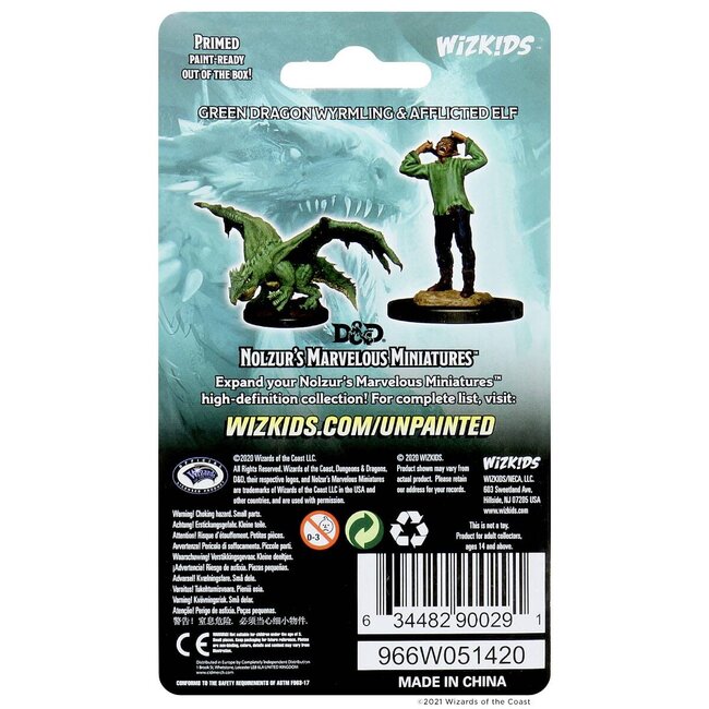 Wizkids Wizkids - Nolzur's Marvelous Miniatures: Green Dragon Wyrmling & Afflicted Elf
