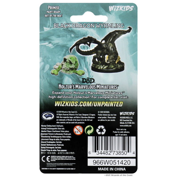 Wizkids Wizkids - Nolzur's Marvelous Miniatures: Black Dragon Wyrmling