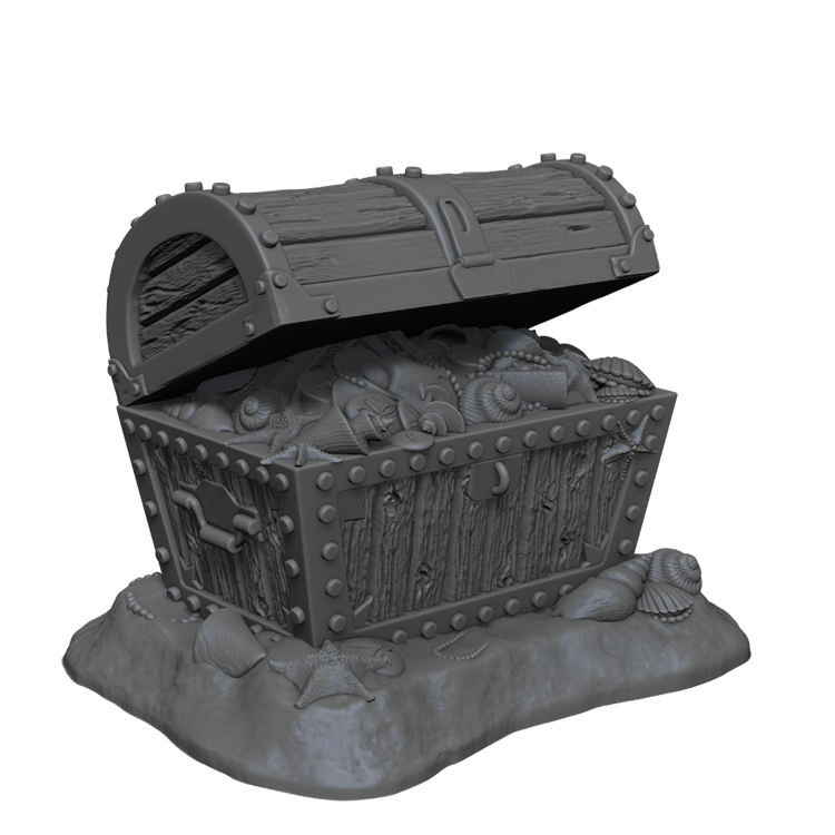 Wizkids Wizkids - Nolzur's Marvelous Miniatures: Bronze Dragon Wyrmling & Pile of Sea Found Treasure
