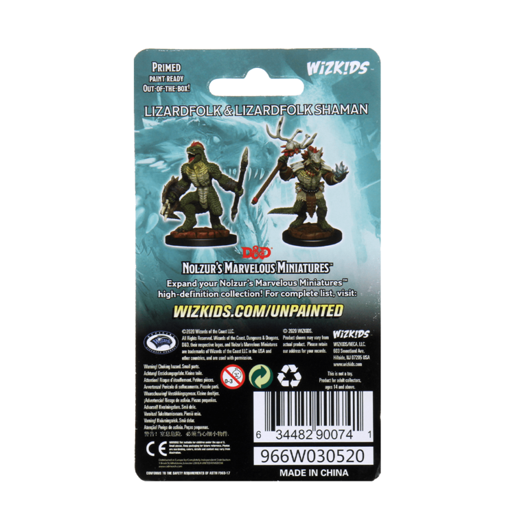Wizkids Wizkids - Nolzur's Marvelous Miniatures: Lizardfolk & Lizardfolk Shaman