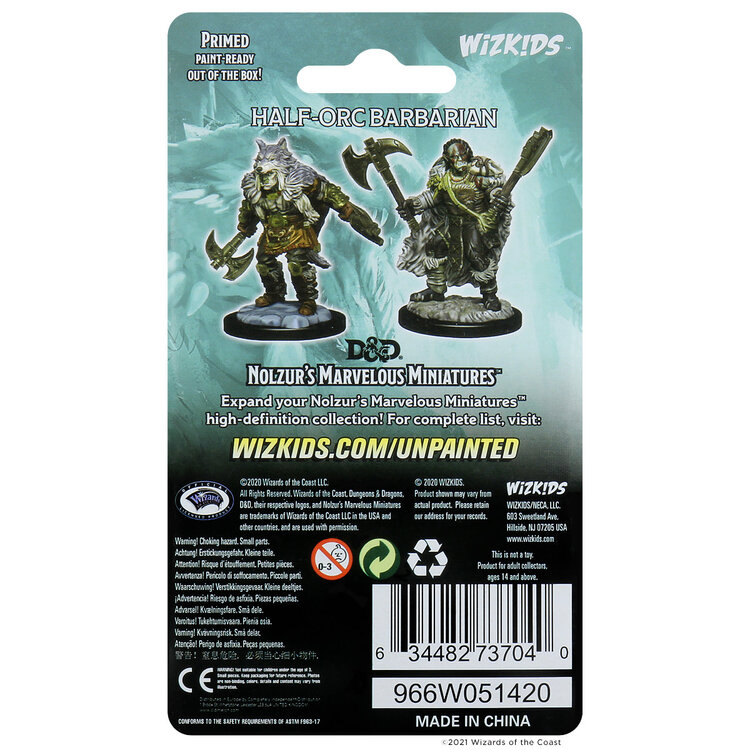 Wizkids Wizkids - Nolzur's Marvelous Miniatures: Half-Orc Barbarian