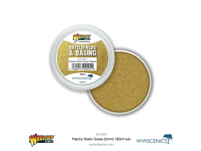 Warlord Games Battlefields & Basing: Patchy Static Grass 2mm