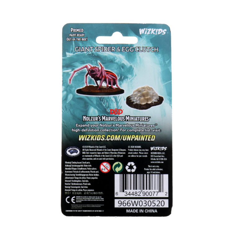 Wizkids Wizkids - Nolzur's Marvelous Miniatures: Giant Spider & Egg Clutch