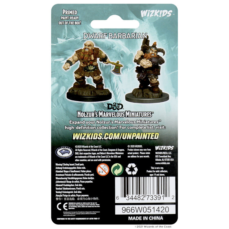 Wizkids Wizkids - Nolzur's Marvelous Miniatures: Dwarf Barbarian