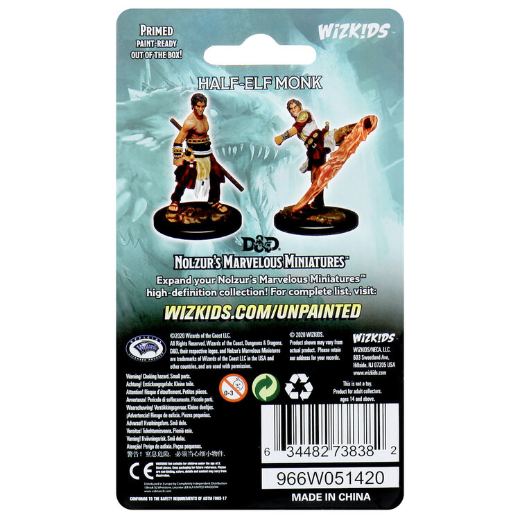 Wizkids Wizkids - Nolzur's Marvelous Miniatures: Half-Elf Monk