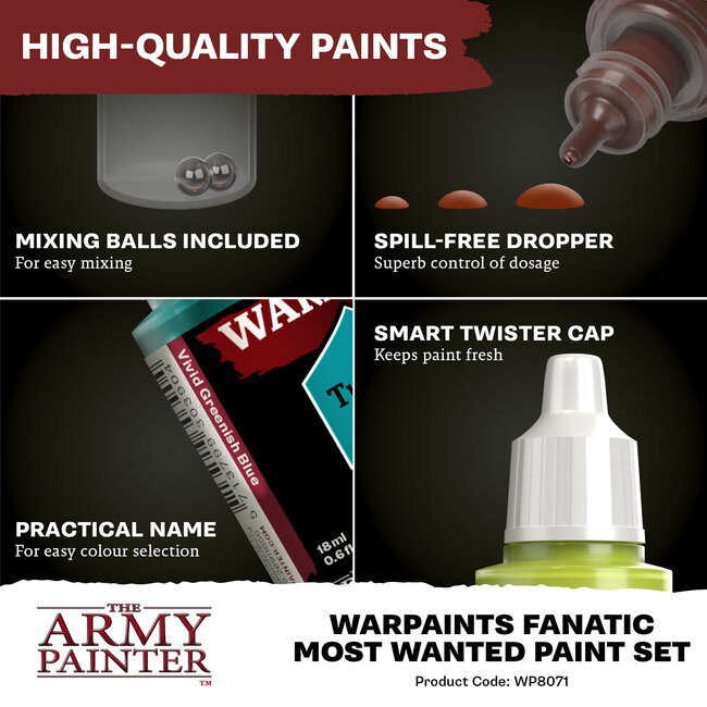 The Army Painter The Army Painter: Fanatic Most Wanted Paint Set