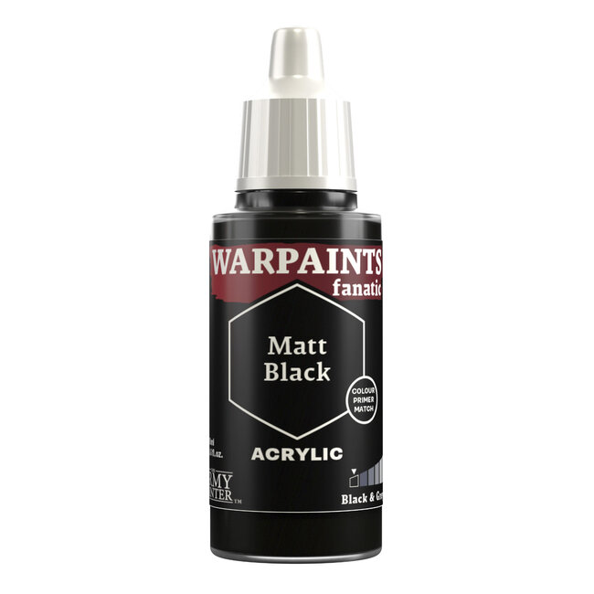 The Army Painter The Army Painter - Warpaints Fanatic: Acrylic - Matt Black