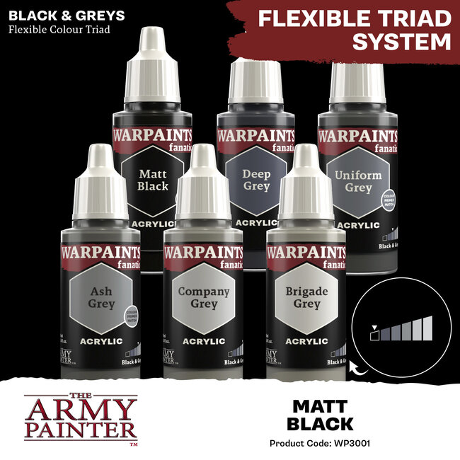 The Army Painter The Army Painter - Warpaints Fanatic: Acrylic - Matt Black