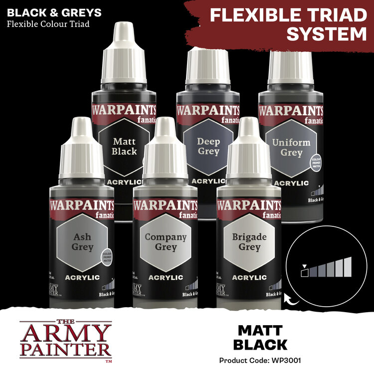 The Army Painter The Army Painter - Warpaints Fanatic: Acrylic - Matt Black