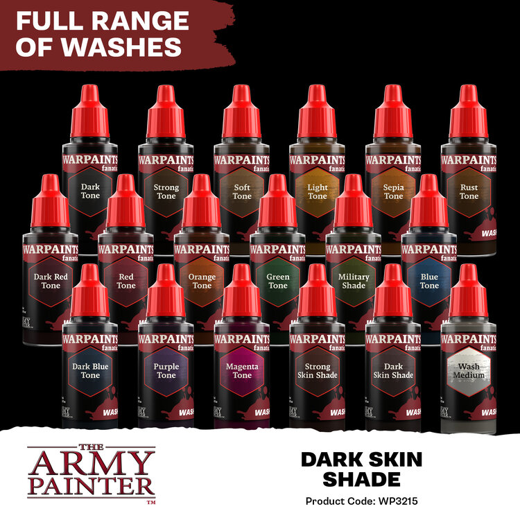 The Army Painter The Army Painter - Warpaints Fanatic: Wash - Dark Skin Shade