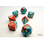 Chessex Chessex: Chessex: Red-Teal/gold - Gemini Polyhedral 7-Die Set Mini