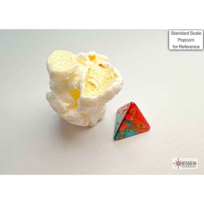 Chessex Chessex: Chessex: Red-Teal/gold - Gemini Polyhedral 7-Die Set Mini